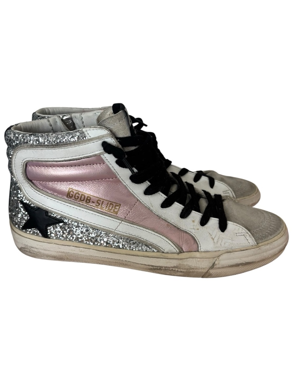Golden Goose Slide Glitter High Top Sneaker - Picture 7 of 10